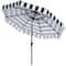 Elsa Fashion Line 9Ft Umbrella in Black &#x26; White